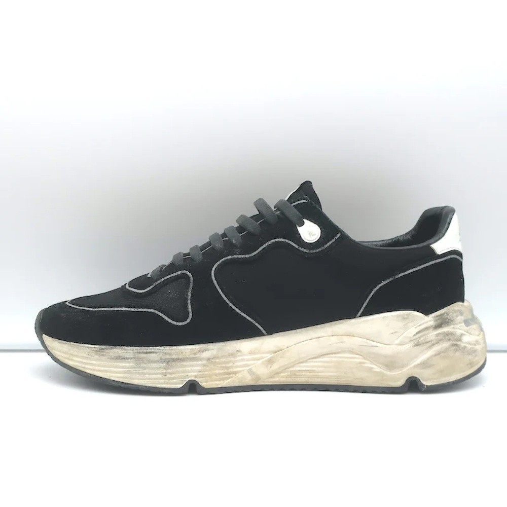 Golden Goose Running Sole Sneakers Black Suede Size 42 - Picture 7 of 12